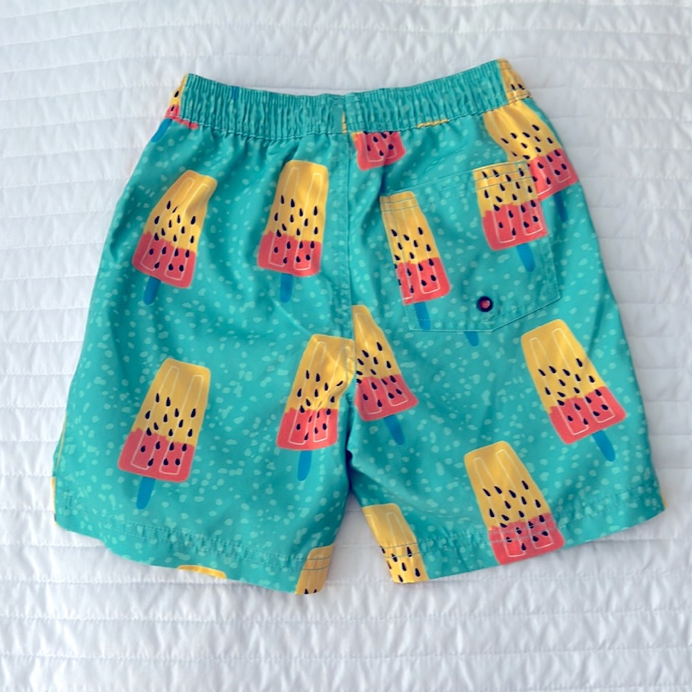 Tea Collection Mid-Length Swim Trunks in Melon Popsicle - Picture 3 of 3